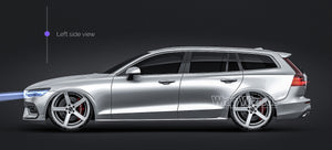 Volvo V60 2019 glossy finish - all sides Car Mockup Template.psd