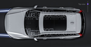 Volvo V60 2019 glossy finish - all sides Car Mockup Template.psd