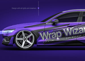 Volvo V60 2019 glossy finish - all sides Car Mockup Template.psd