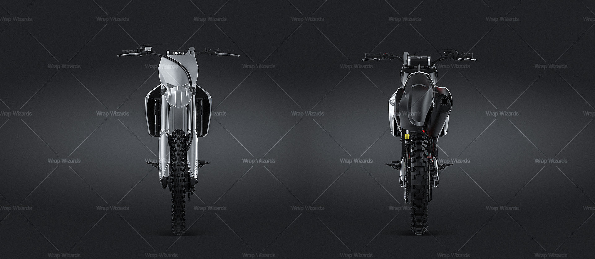 Yamaha YZ250F 2021 Motocross satin matt finish - Motorcycle Mockup Template.psd