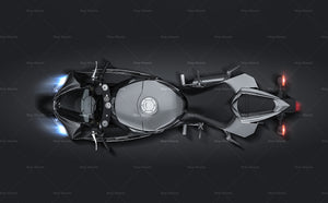 Yamaha YZF-R6 2009 glossy finish - all sides Motorcycle Mockup Template.psd