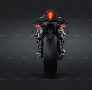 Yamaha YZF-R6 2009 glossy finish - all sides Motorcycle Mockup Template.psd
