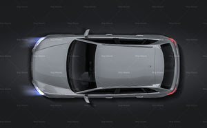 Audi A3 Sportback glossy finish - all sides Car Mockup Template.psd