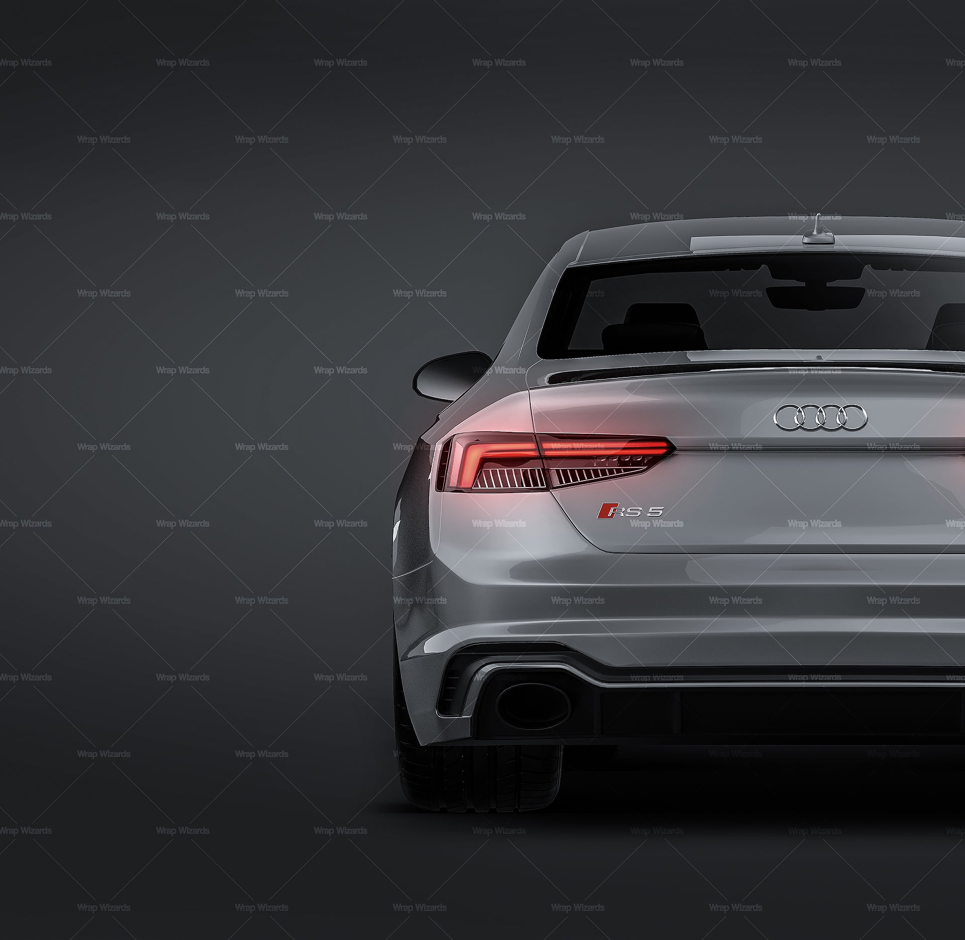 Audi RS5 2018 glossy finish - all sides Car Mockup Template.psd