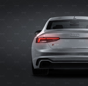 Audi RS5 2018 satin matt finish - all sides Car Mockup Template.psd