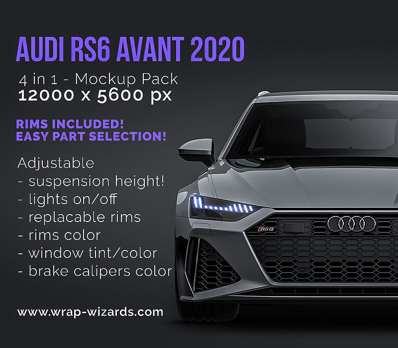 Audi RS6 Avant 2020 - Car Mockup