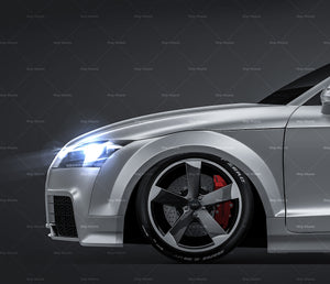 Audi TT RS 2009 satin matt finish - all sides Car Mockup Template.psd