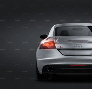 Audi TT RS 2009 satin matt finish - all sides Car Mockup Template.psd