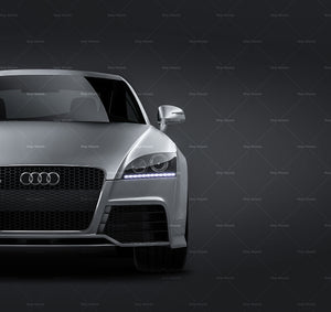 Audi TT RS 2009 satin matt finish - all sides Car Mockup Template.psd