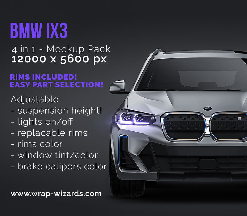 BMW iX3 - Car Mockup