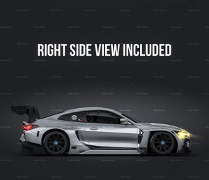 BMW M4 GT3 2023 glossy finish - all sides Car Mockup Template.psd