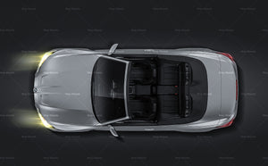 BMW M4 G83 cabrio satin matt finish - all sides Car Mockup Template.psd