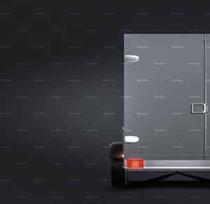 Car box trailer / Koffer / Anhänger satin matt finish - all sides Car Mockup Template.psd