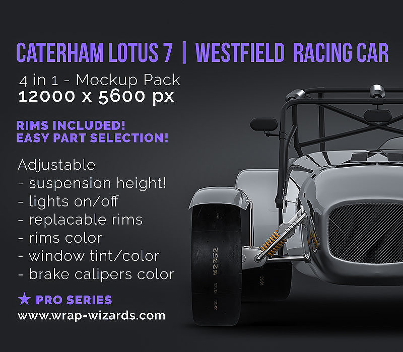 Caterham Lotus 7 | Westfield racing car - Car Mockup