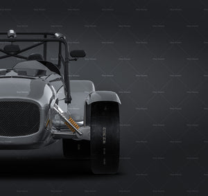 Caterham Lotus 7 | Westfield racing car glossy finish - all sides Car Mockup Template.psd