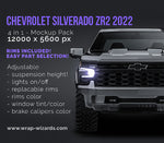 Chevrolet Silverado ZR2 2022 glossy finish - all sides Car Mockup Template.psd