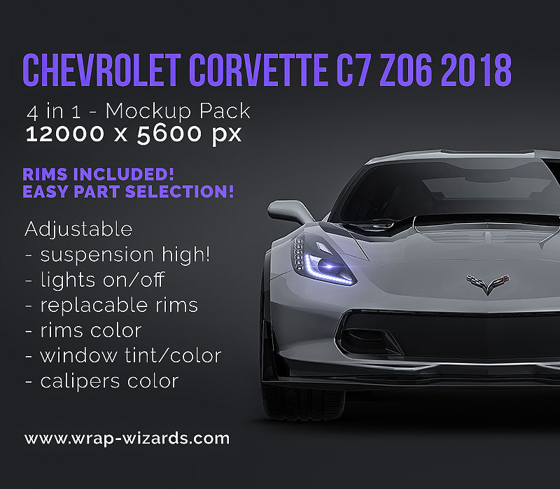 Chevrolet Corvette C7 Z06 2018 - Car Mockup