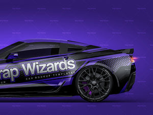 Chevrolet Corvette C7 Z06 2018 glossy finish - all sides Car Mockup Template.psd