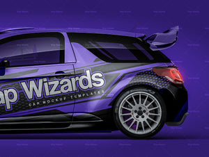 Citroen DS3 WRC / R5 glossy finish - all sides Car Mockup Template.psd
