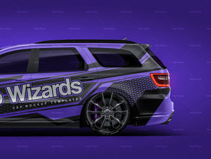 Dodge Durango 2022 satin matt finish - all sides Car Mockup Template.psd