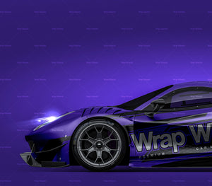 Ferrari 488 GT3 Evo 2020 glossy finish - all sides Car Mockup Template.psd