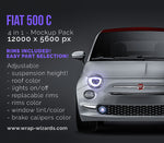 Fiat 500 C satin matt finish - all sides Car Mockup Template.psd