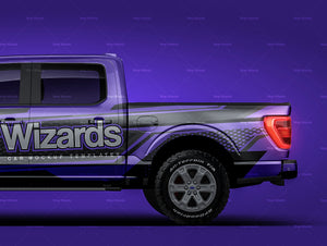 Ford F-150 XLT 2021 glossy finish - all sides Car Mockup Template.psd