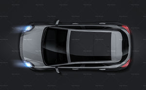 Ford Puma glossy finish - all sides Car Mockup Template.psd