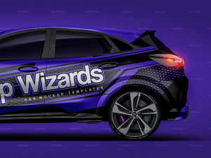 Ford Puma glossy finish - all sides Car Mockup Template.psd
