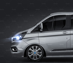 Ford Turneo L1H1 2022 glossy finish - all sides Car Mockup Template.psd