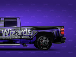 GMC Sierra 2014-2018 glossy finish - all sides Car Mockup Template.psd