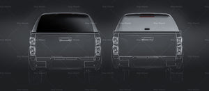 Hardtop / canopy for pickup trucks glossy finish - all sides Mockup Template.psd
