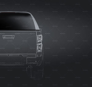 Hardtop / canopy for pickup trucks glossy finish - all sides Mockup Template.psd