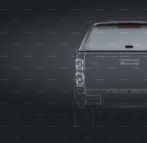 Hardtop / canopy for pickup trucks glossy finish - all sides Mockup Template.psd