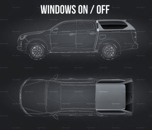 Hardtop / canopy for pickup trucks satin matt finish - all sides Mockup Template.psd
