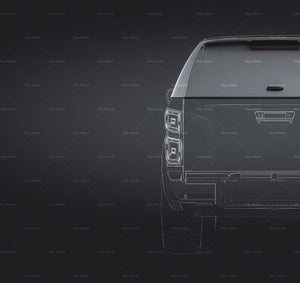 Hardtop / canopy for pickup trucks satin matt finish - all sides Mockup Template.psd