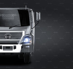 Hino 300-617 with toolboxes on alloy tray glossy finish - all sides Car Mockup Template.psd