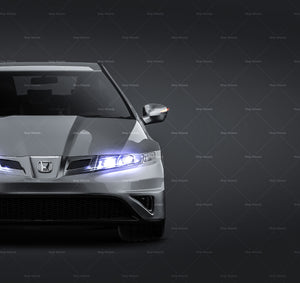 Honda Civic FK3 TypeR glossy finish - all sides Car Mockup Template.psd