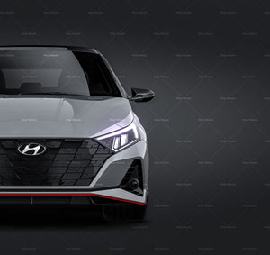 Hyundai i20N 2021 glossy finish - all sides Car Mockup Template.psd