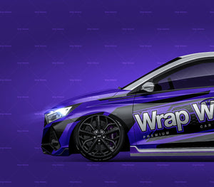 Hyundai i20N 2021 glossy finish - all sides Car Mockup Template.psd