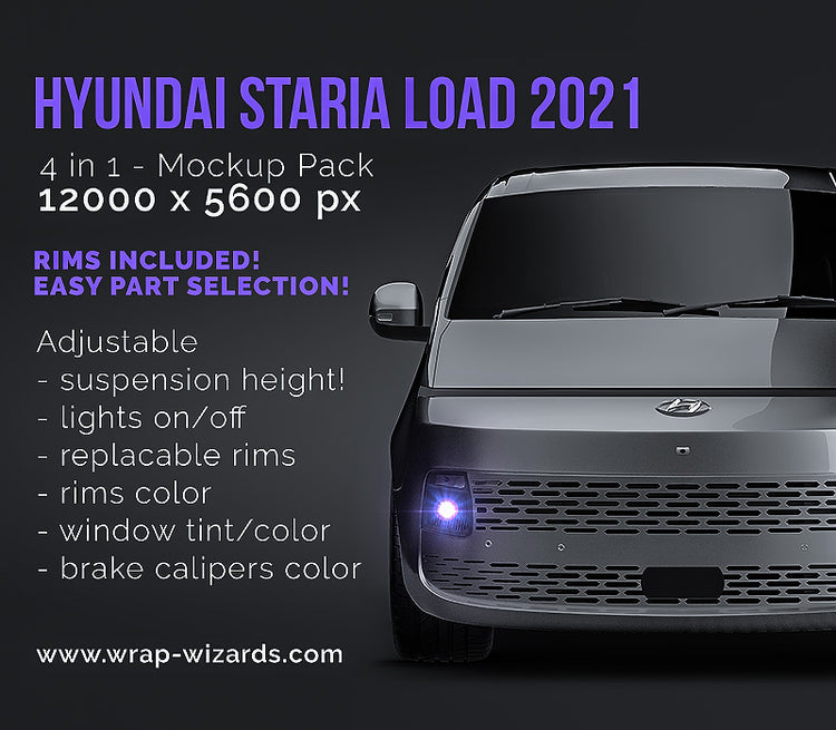 Hyundai Staria Load 2021 panel van with extra windows layer glossy fin