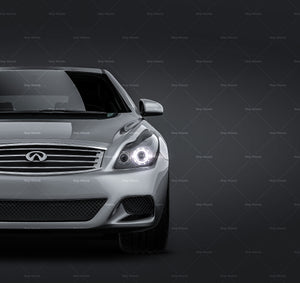 Infiniti G37 Coupe 2014 glossy finish - all sides Car Mockup Template.psd