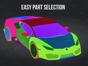 3/4 VIEW - Lamborghini Huracan LP580-2 2017 glossy finish - Car Mockup Template.psd