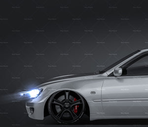 Lexus IS200 glossy finish - all sides Car Mockup Template.psd