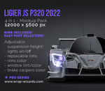 Ligier JS P320 2022 glossy finish - all sides Car Mockup Template.psd