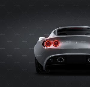 Lotus Elise S2 2007 satin matt finish - all sides Car Mockup Template.psd