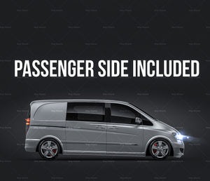 Mercedes-Benz V-Class Viano 2010 1 panel van satin matt finish - all sides Car Mockup Template.psd