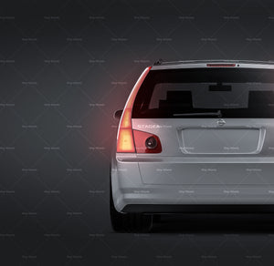 Nissan Stagea 2001 glossy finish - all sides Car Mockup Template.psd