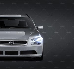 Nissan Stagea 2001 glossy finish - all sides Car Mockup Template.psd