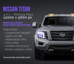 Nissan Titan glossy finish - all sides Car Mockup Template.psd